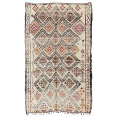 Vintage Moroccan Beni Ouarain Rug 5