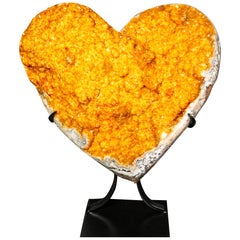 Gorgeous X-Large 22" Golden-Yellow Citrine Heart