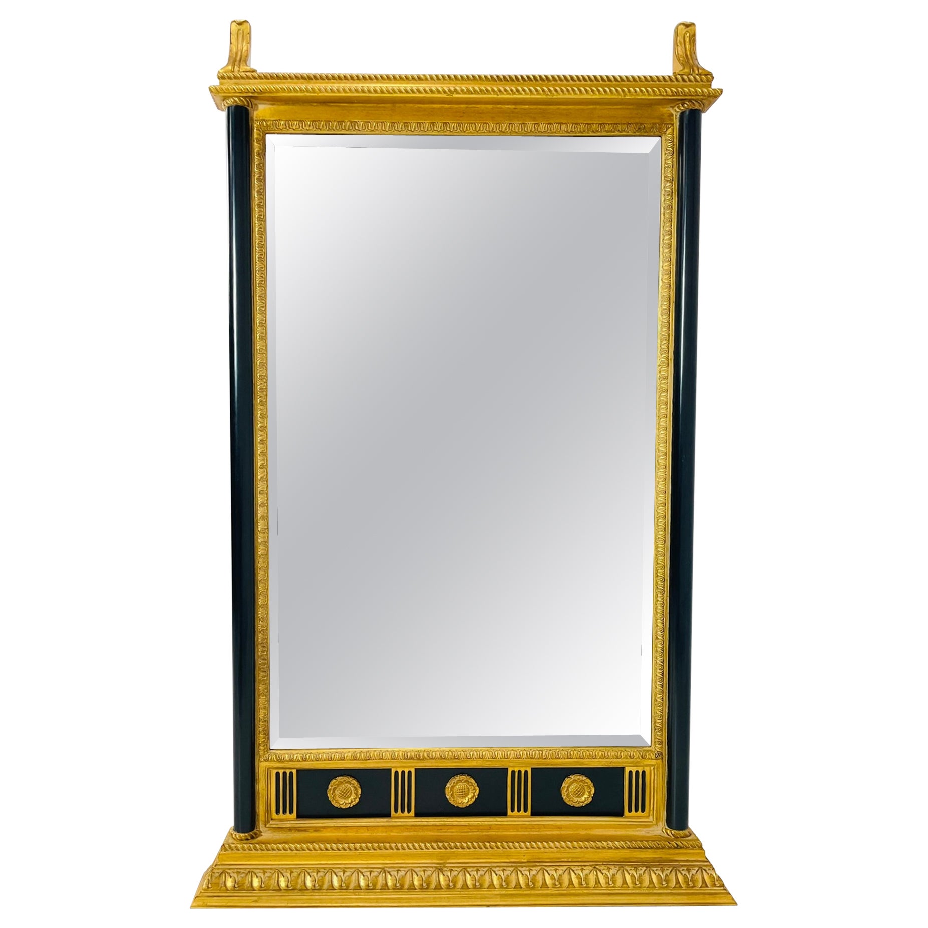Neoclassical Wall Mirror by Carol Canner for Carver's Guild, Signed