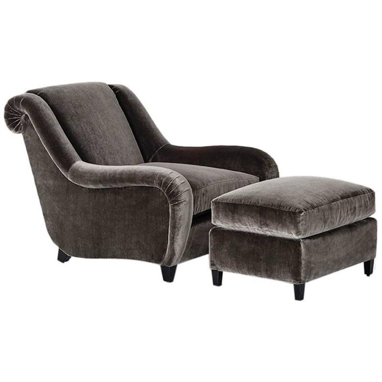 James Mont, Lounge Chair and Ottoman, USA, circa 1940s at 1stDibs