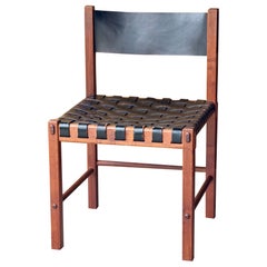 Pair of Leather Woven Chairs by Robert Baron for Glenn of California