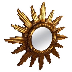Specchio dorato d'epoca, anni '60
