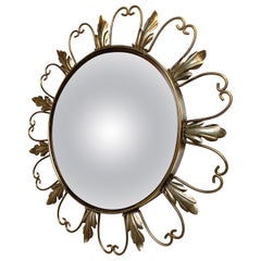 Vintage brass sunburst mirror 1960s