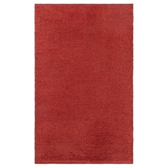 Vintage Swedish Double Woven Pile Rug in Rich Red, at Doris Leslie Blau