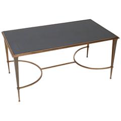 Maison Ramsay Bronze Coffee Table with Mirrored Top, circa 1950