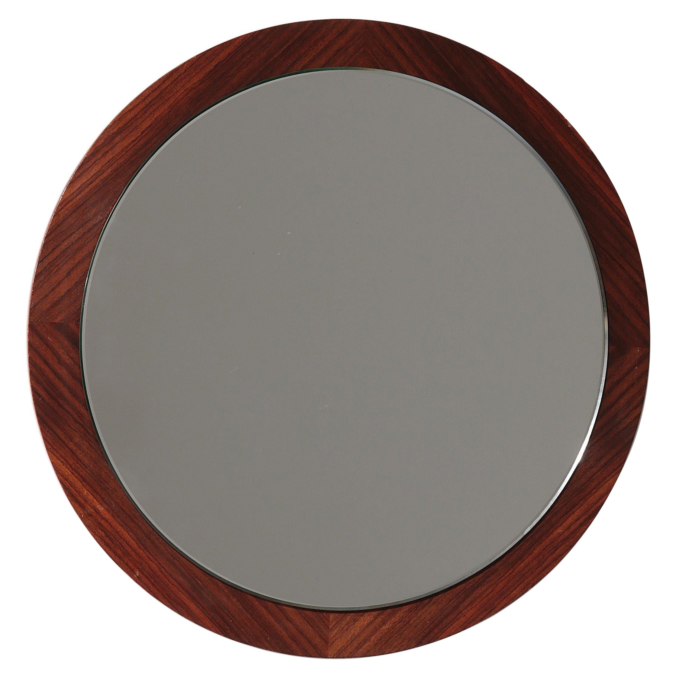 Vintage Danish Rosewood veneer Mirror 1960 Denmark