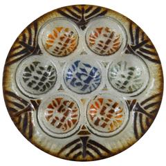 Vintage Higgins Art Glass Seder Plate