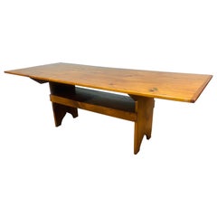 Vintage handmade rustyfarmhouse style pine dining table