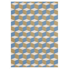 Tapis en laine Illusion Blue Sandstone