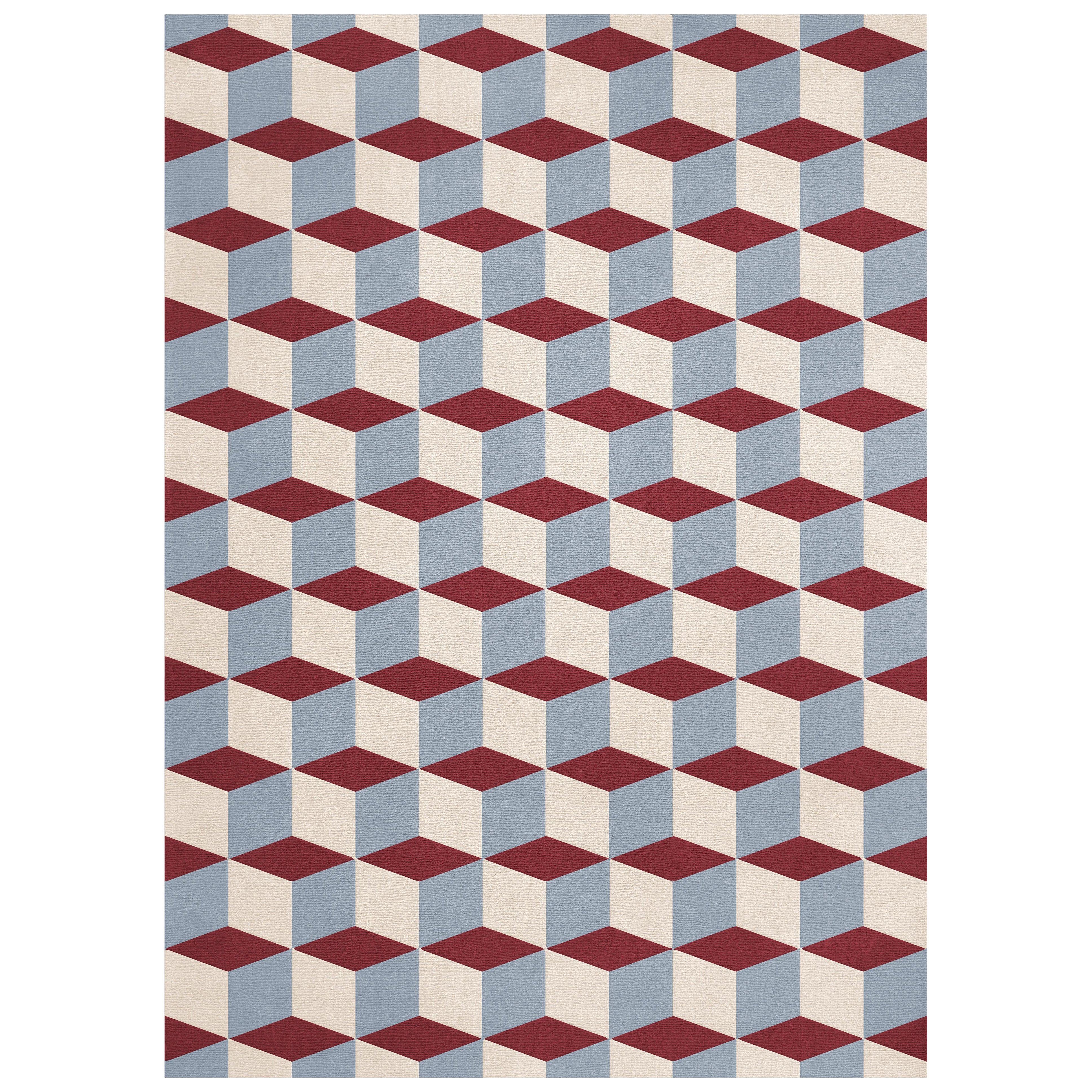 Illusion Wool Rug Mulberry Sky