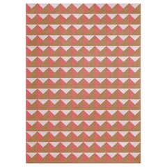 Triangle Wool Rug Persimmon Pink