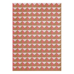 Triangle Wool Rug Persimmon Pink