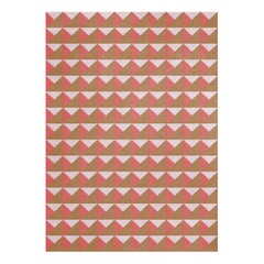 Triangle Wool Rug Persimmon Pink