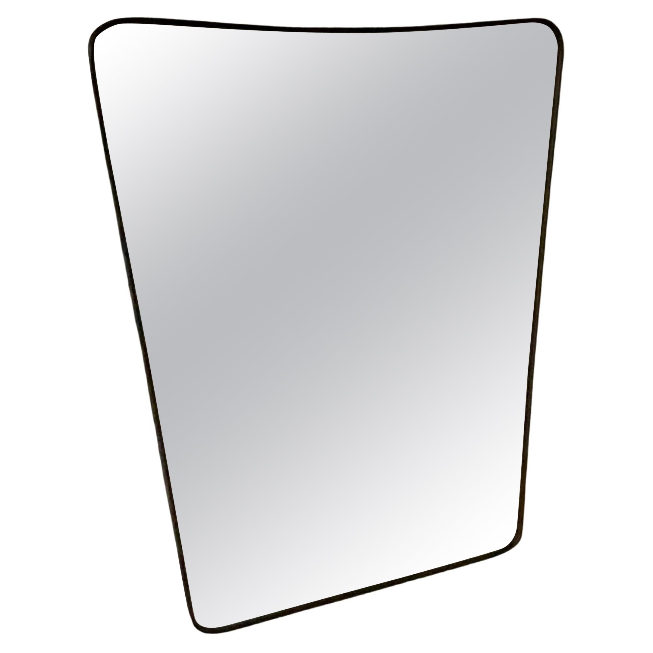 GIO PONTI - FONTANA ARTE - Miroir avec cadre en laiton - Made in ITALY 1950s