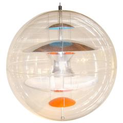 Authentique lampe globe vintage Louis Poulsen pour Verner Panton 