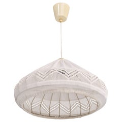 Vintage Swedish Designer, Pendant Light, Fabric, Sweden, 1960s