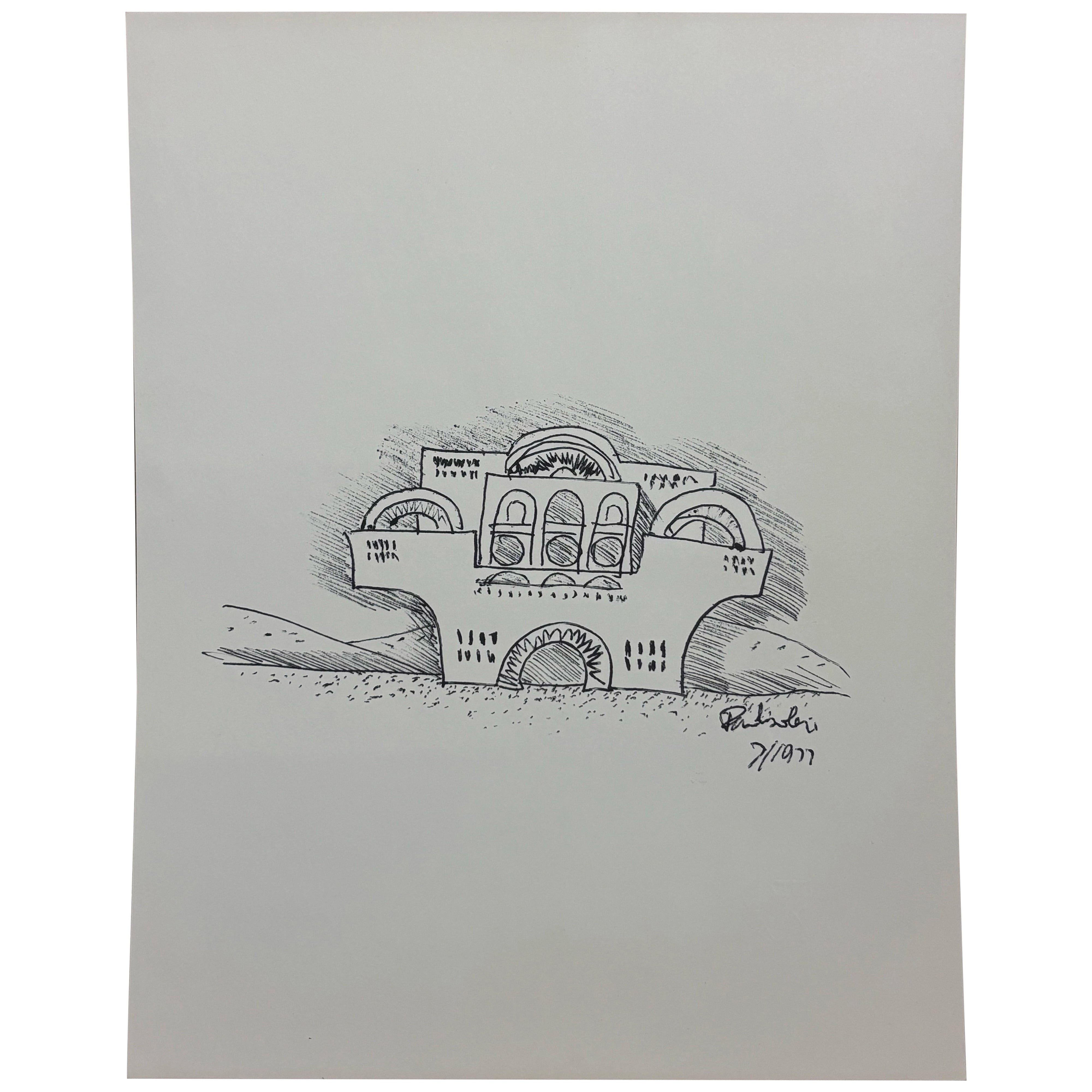 dessin original de Paolo Soleri