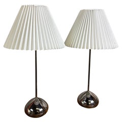 Robert The Sonneman - Lampes de table chromées en forme de goutte d'eau