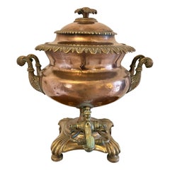 Antique George III Quality Ornate Copper Samovar/Tea Urn