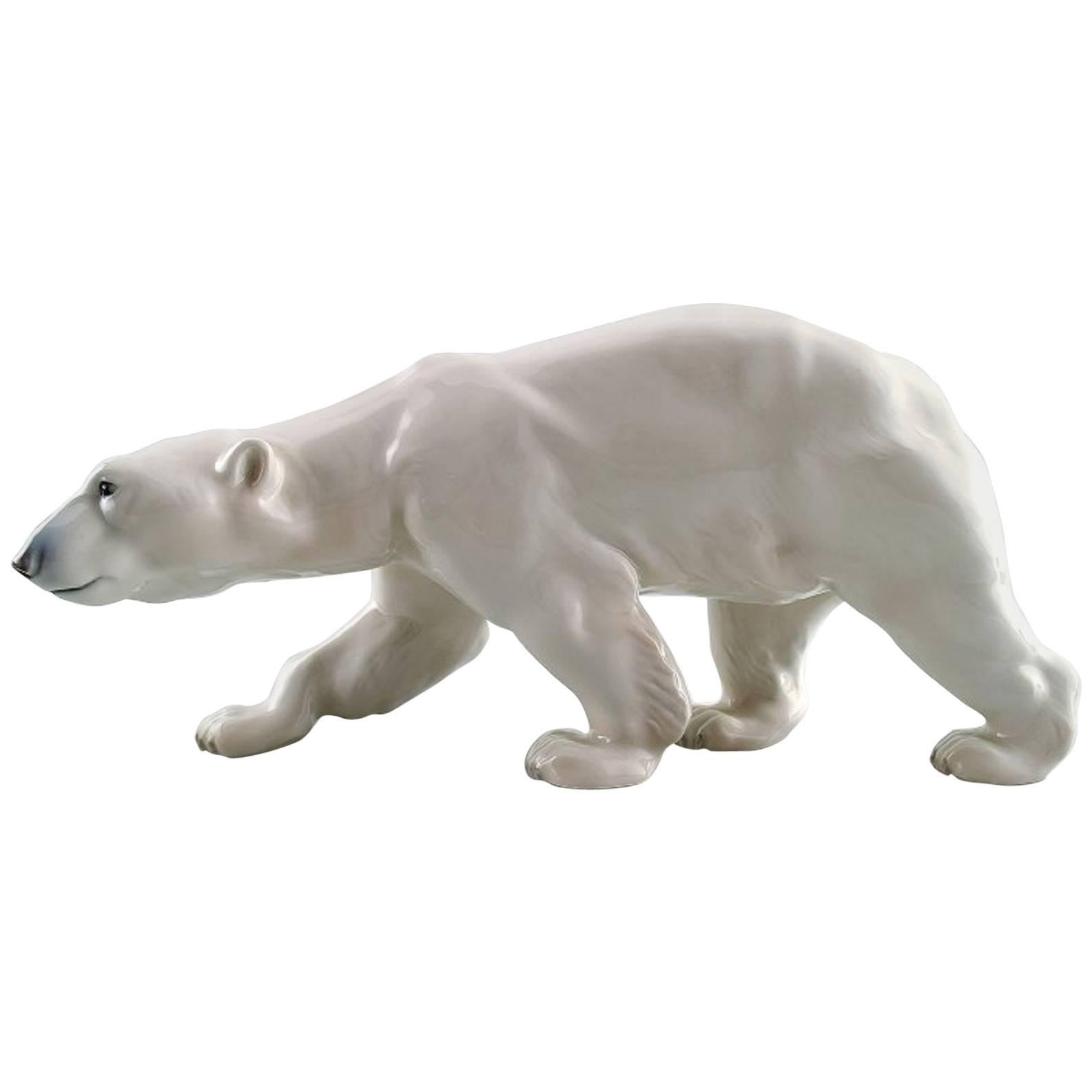 Royal Copenhagen Figure, Walking Polar Bear No. 425