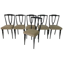 Six Vintage Italian Wish-Bone Dining Chairs