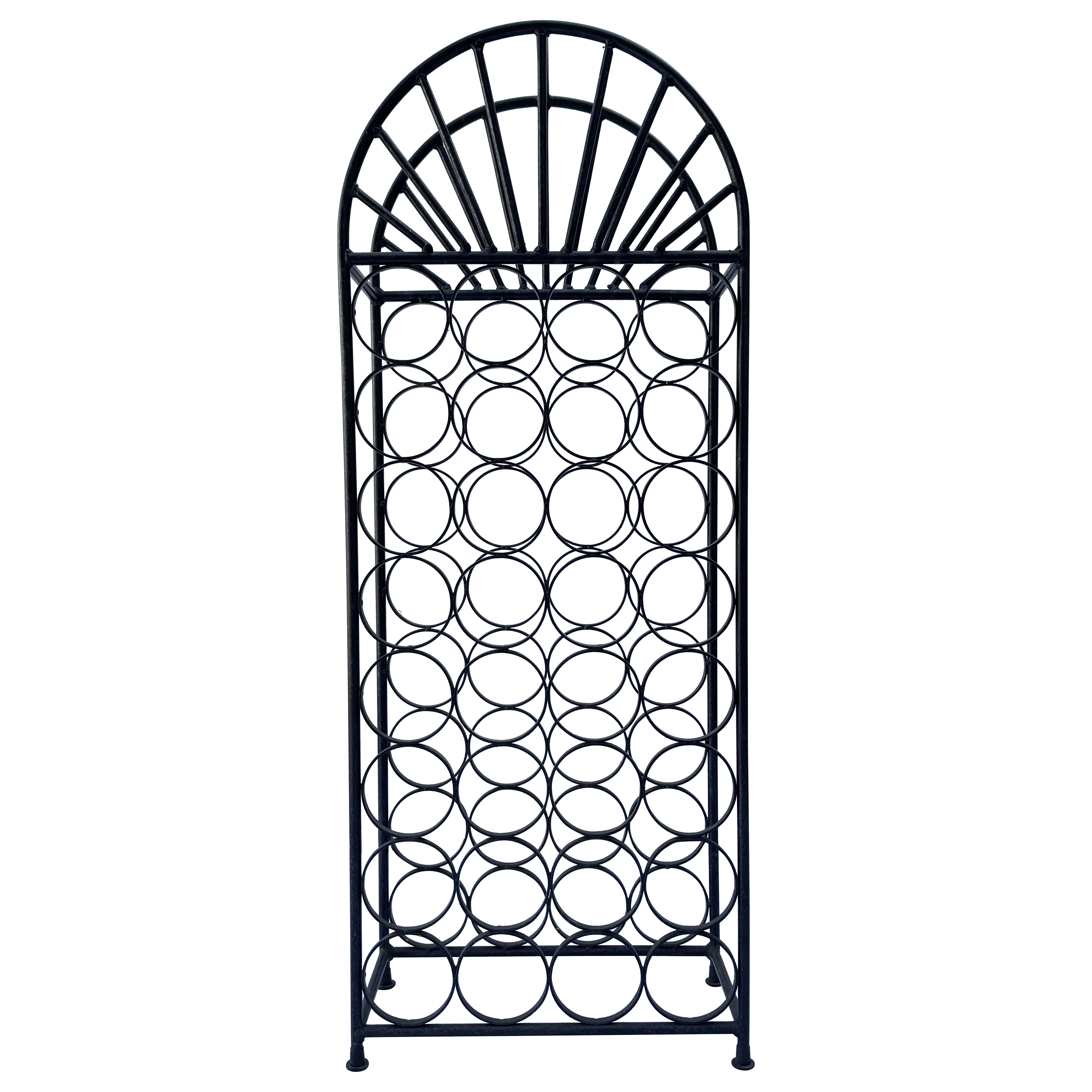 Arthur Umanoff Iron Floor Wine Rack