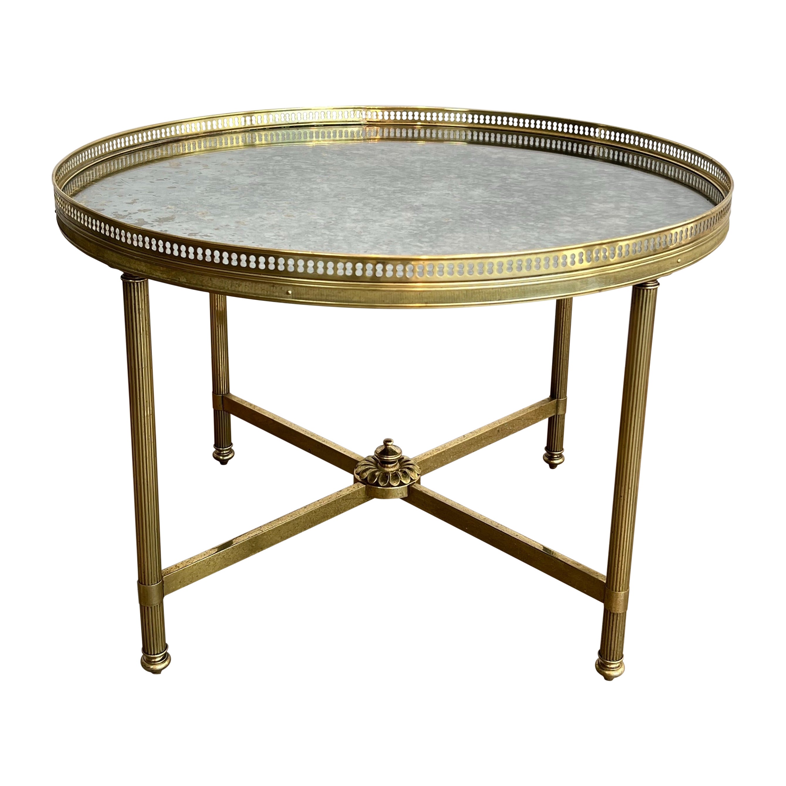 Couchtisch mit spiegelnder Faux-Antiques Platte von Maison Bagués