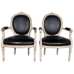 Louis XVI Style Arm Chairs Set of 2