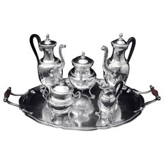 Antique Puiforcat (Hermes) -  6pc.  French Empire Sterling Silver Tea Set, Like New !