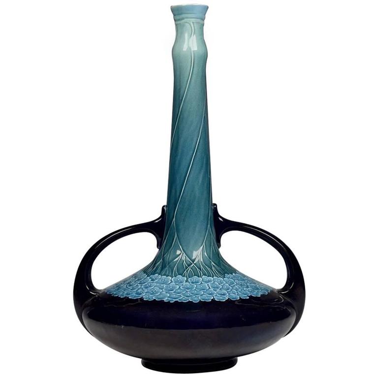 Art Nouveau Vase from Villeroy and Boch Mettlach, Marked 1904 at 1stdibs