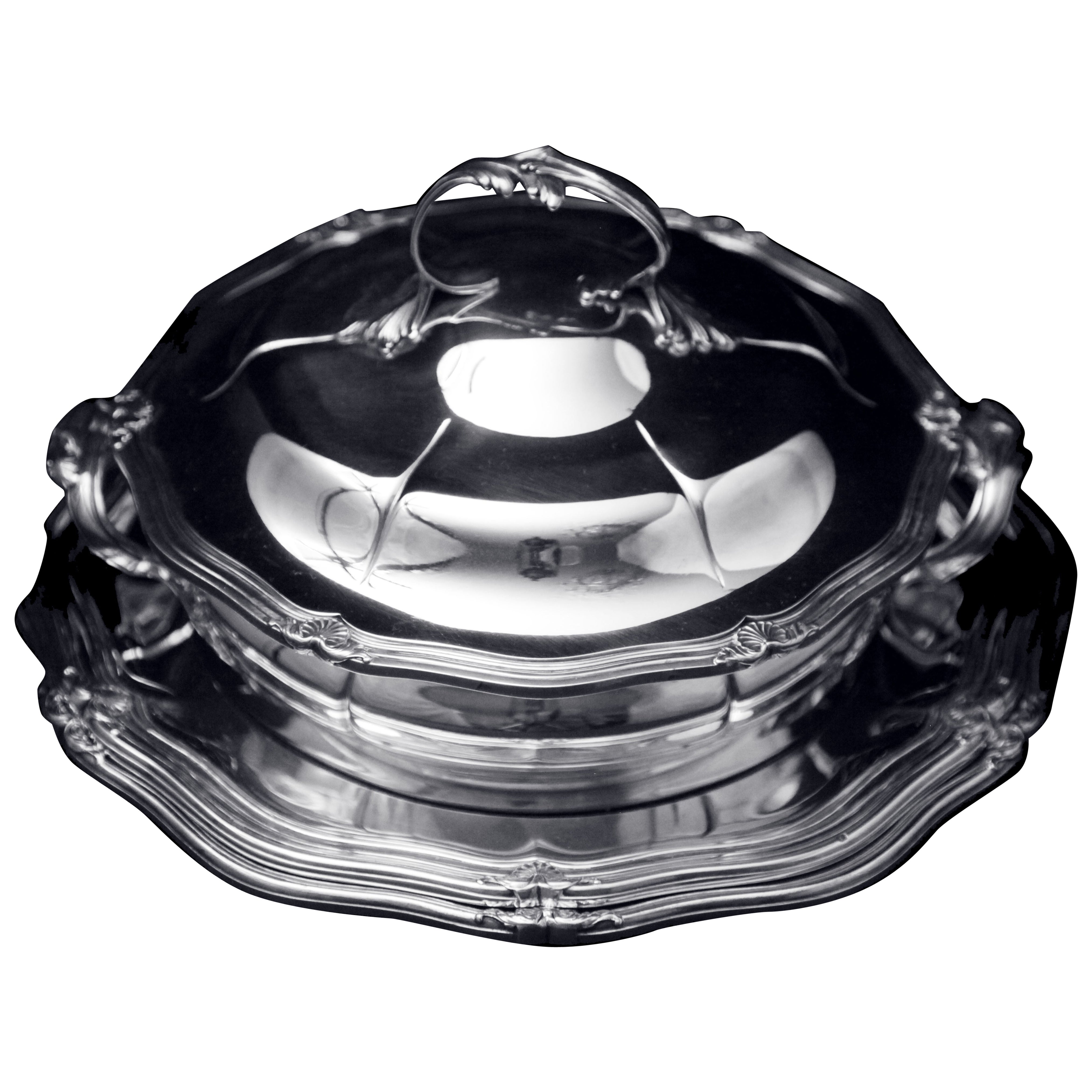 Odiot - 5pc. Antiguo juego de servicio de mesa francés de plata de ley, ¡como nuevo! en venta