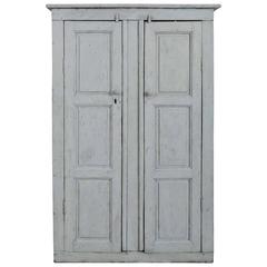 Early 19th Century French Blue Painted Cupboard