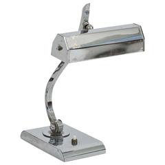 French Deco Chrome Table Light