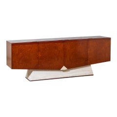 20e siècle, Romeo Rega Buffet en bois et marbre