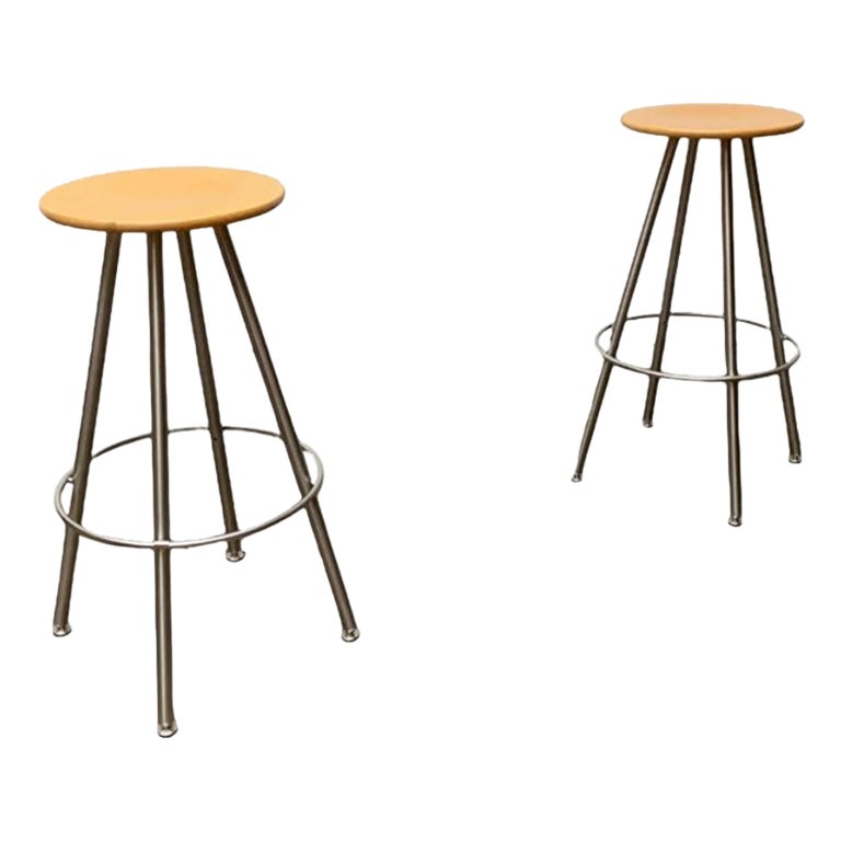 Ensemble de 2 tabourets de cuisine ou de bar allemands Duktus de Bulthaup
