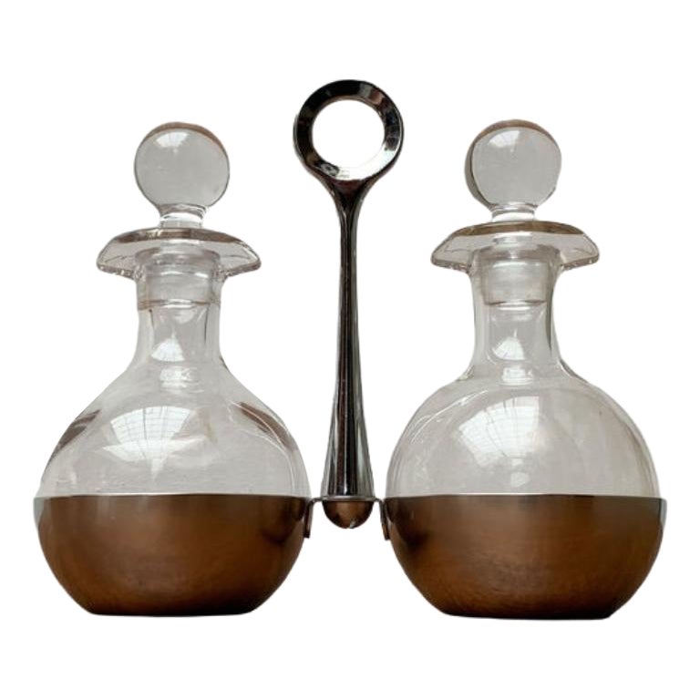 Set di 3 vassoi per olio e aceto tedeschi vintage di WMF, anni '70 in vendita