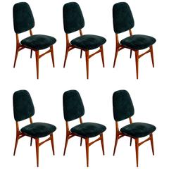 Elegant Set of Six Vintage Chairs