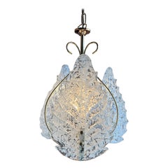 Mid century modern Murano glass ceeling light 1970s Italy