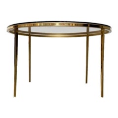 Deutscher Couch-Tisch aus Messing und Glas im Hollywood-Regency-Stil aus der Mitte des Jahrhunderts, 1960er Jahre