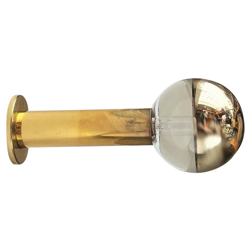 Vintage Space Age German Brass Ceiling Lamp by Motoko Ishii, 1970s