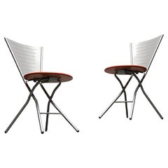 Set of 2 Postmodern Folding Chairs by Rutger Andersson, 1980s