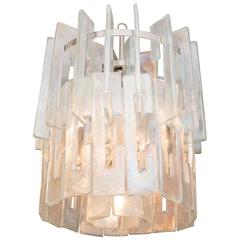 Iridescent "C" Link Glass Chandelier 10
