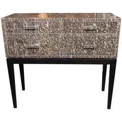Golden Fish Skin Veneer Console Table 8