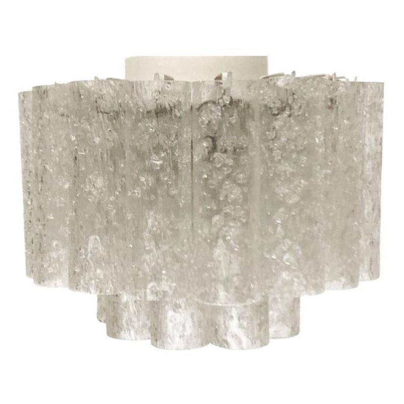 Mid-Century German Glass Ceiling Lamp from Doria Leuchten, 1960s