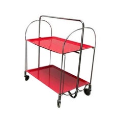 Vintage Foldable Service Cart, Housebar or Side Table, 1970s
