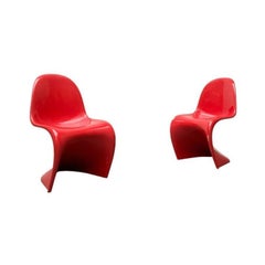 Set of 2 Mid-Century Panton Side Chairs by Verner Panton, 1980s