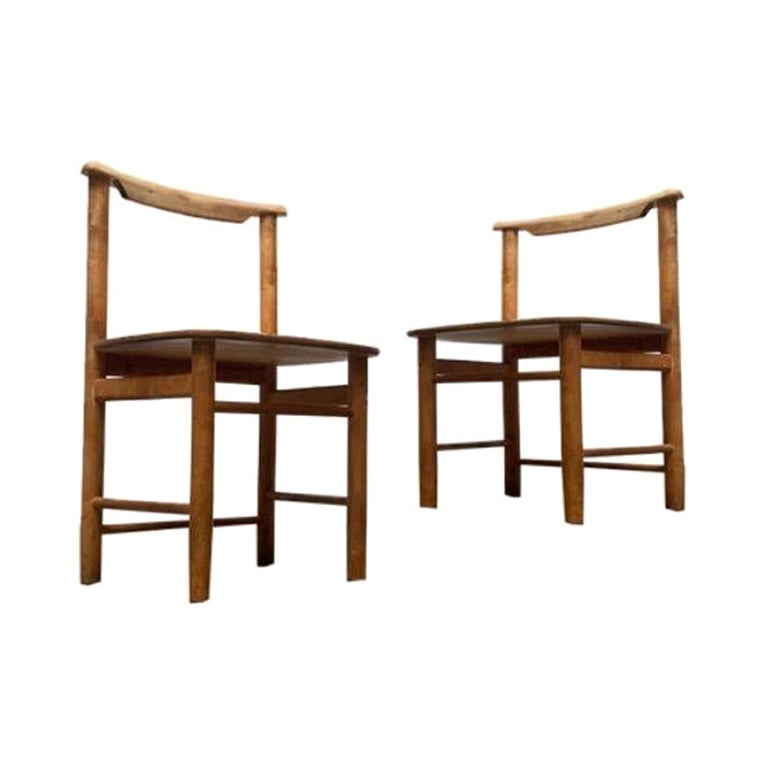 Set of 2 Mid-Century Wooden Chair, 1960s