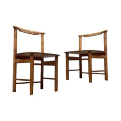 Vintage Set of 2 Mid-Century Wooden Chair, 1960s