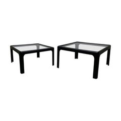 Set of 2 Mid-Century Space Age Coffee Table in Glass by Peter Ghyczy, 1960s