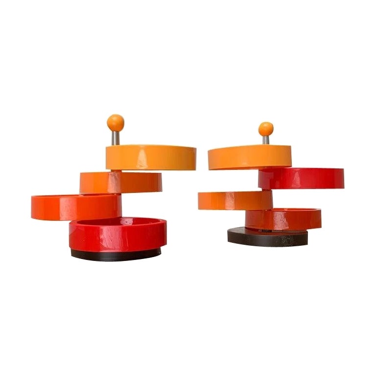 Set of 2 Mid-Century Space Age Extendable Swivel Bowls from Emsa, 1960s